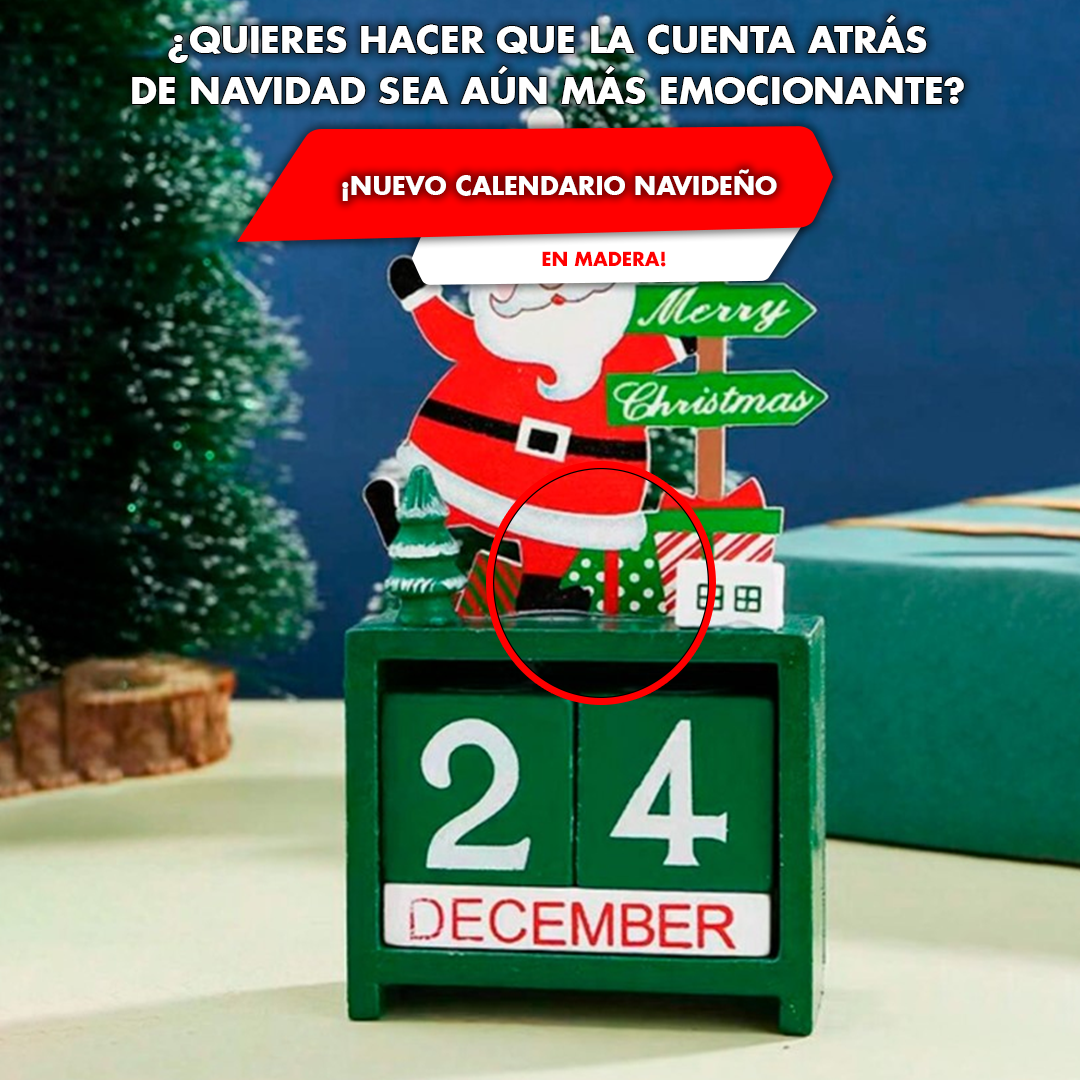 CALENDARIO NAVIDAD EN MADERA DECORACION