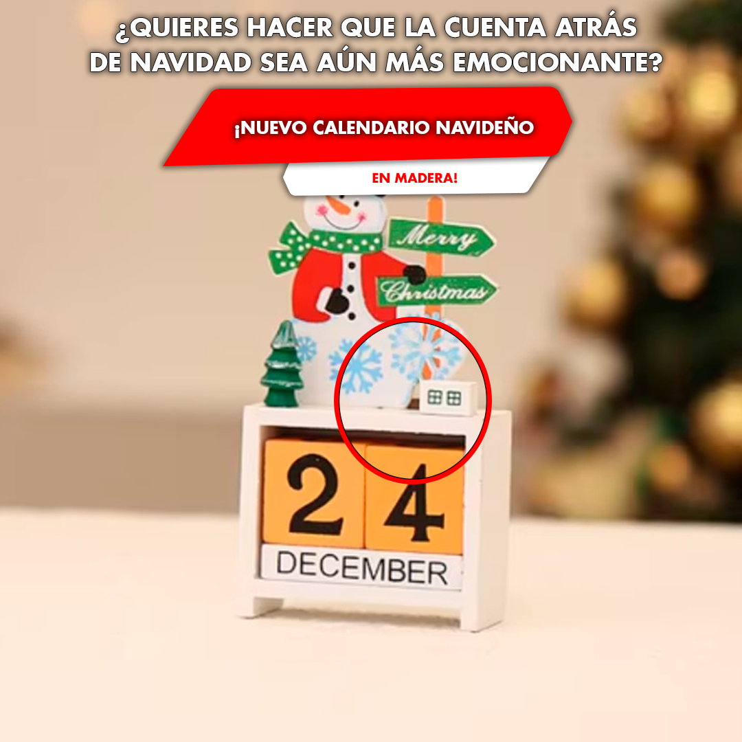 CALENDARIO NAVIDAD EN MADERA DECORACION