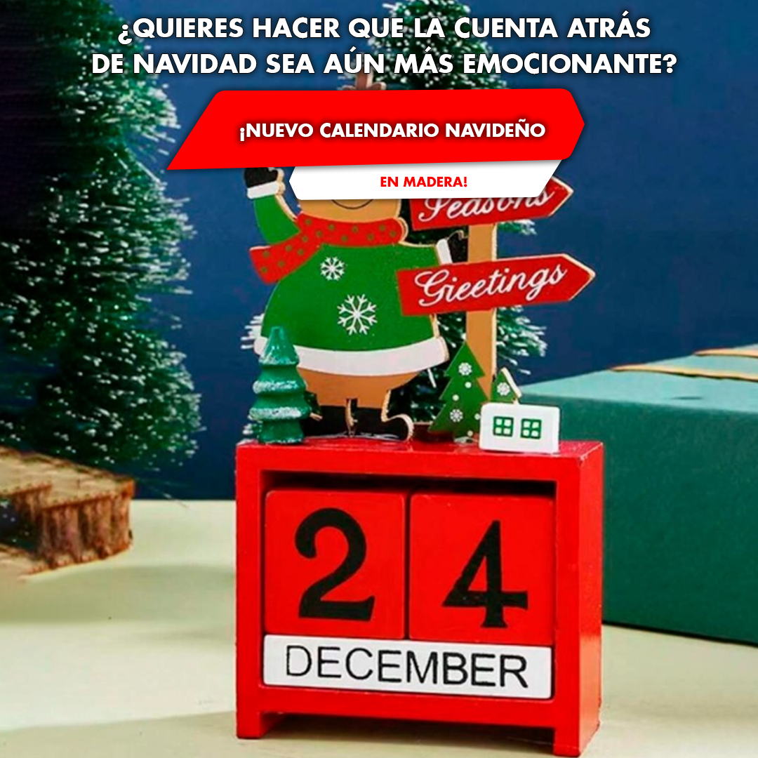 CALENDARIO NAVIDAD EN MADERA DECORACION